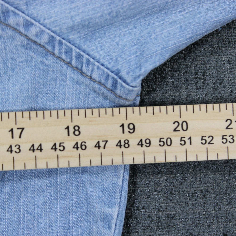 Rafaella Jeans Womens Blue Denim Western Snap Shirt Light Wash Cotton Size 12 - Picture 10 of 12